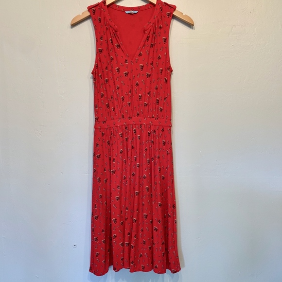 LEIFNOTES Anthro Skipper Sailboat Ship Novelty AOP Sleeveless Swingy Mini Dress - Picture 3 of 8